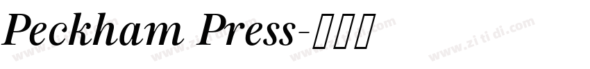 Peckham Press字体转换